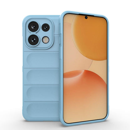 For OPPO Reno16 F 5G Global Magic Shield TPU + Flannel Phone Case - Light Blue - EDA005399035E