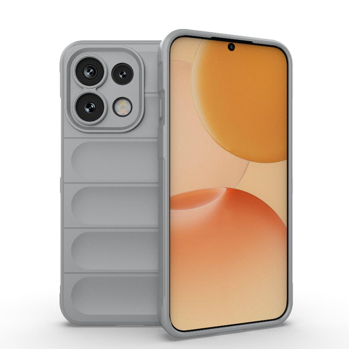 For OPPO Reno16 F 5G Global Magic Shield TPU + Flannel Phone Case - Grey - EDA005399035H