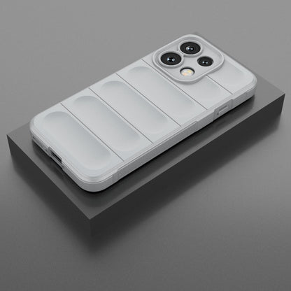 For OPPO Reno16 F 5G Global Magic Shield TPU + Flannel Phone Case - Grey - EDA005399035H