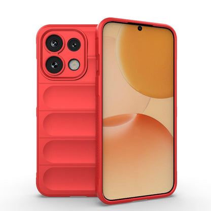 For OPPO Reno16 F 5G Global Magic Shield TPU + Flannel Phone Case - Red - EDA005399035I