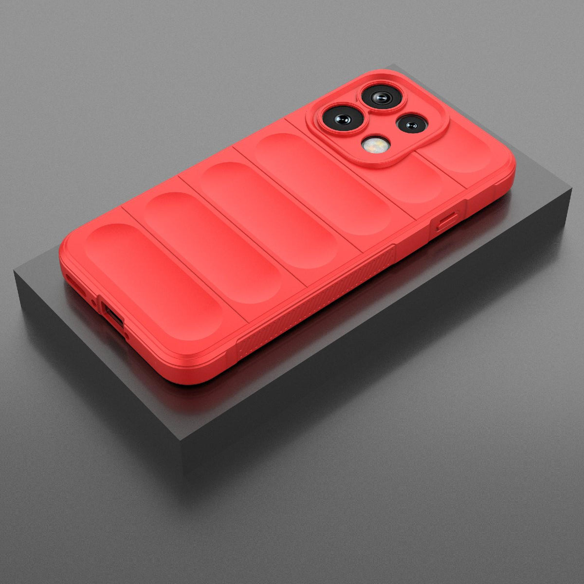 For OPPO Reno16 F 5G Global Magic Shield TPU + Flannel Phone Case - Red - EDA005399035I