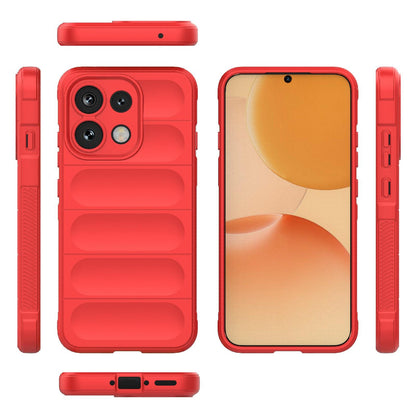 For OPPO Reno16 F 5G Global Magic Shield TPU + Flannel Phone Case - Red - EDA005399035I
