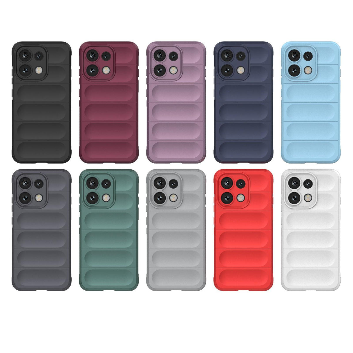 For OPPO Reno16 F 5G Global Magic Shield TPU + Flannel Phone Case - Red - EDA005399035I