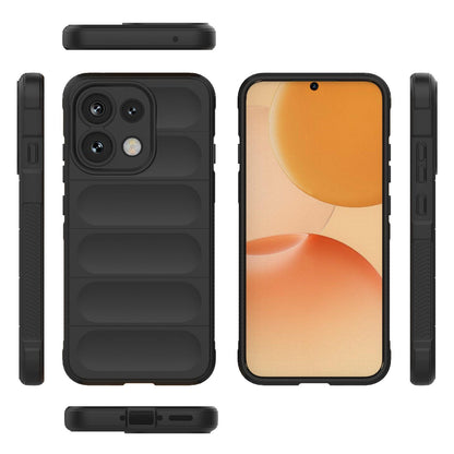 For OPPO Reno16 F 5G Global Magic Shield TPU + Flannel Phone Case - Black - EDA005399035J