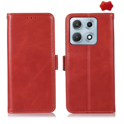 For Motorola Edge 70 Max 5G Magnetic Crazy Horse Texture Genuine Leather RFID Phone Case(Red)