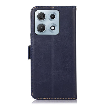 For Motorola Edge 70 Max 5G Magnetic Crazy Horse Texture Genuine Leather RFID Phone Case(Blue)