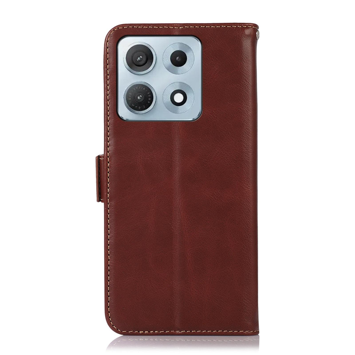 For Motorola Edge 70 Max 5G Magnetic Crazy Horse Texture Genuine Leather RFID Phone Case - Brown - EDA005404816D
