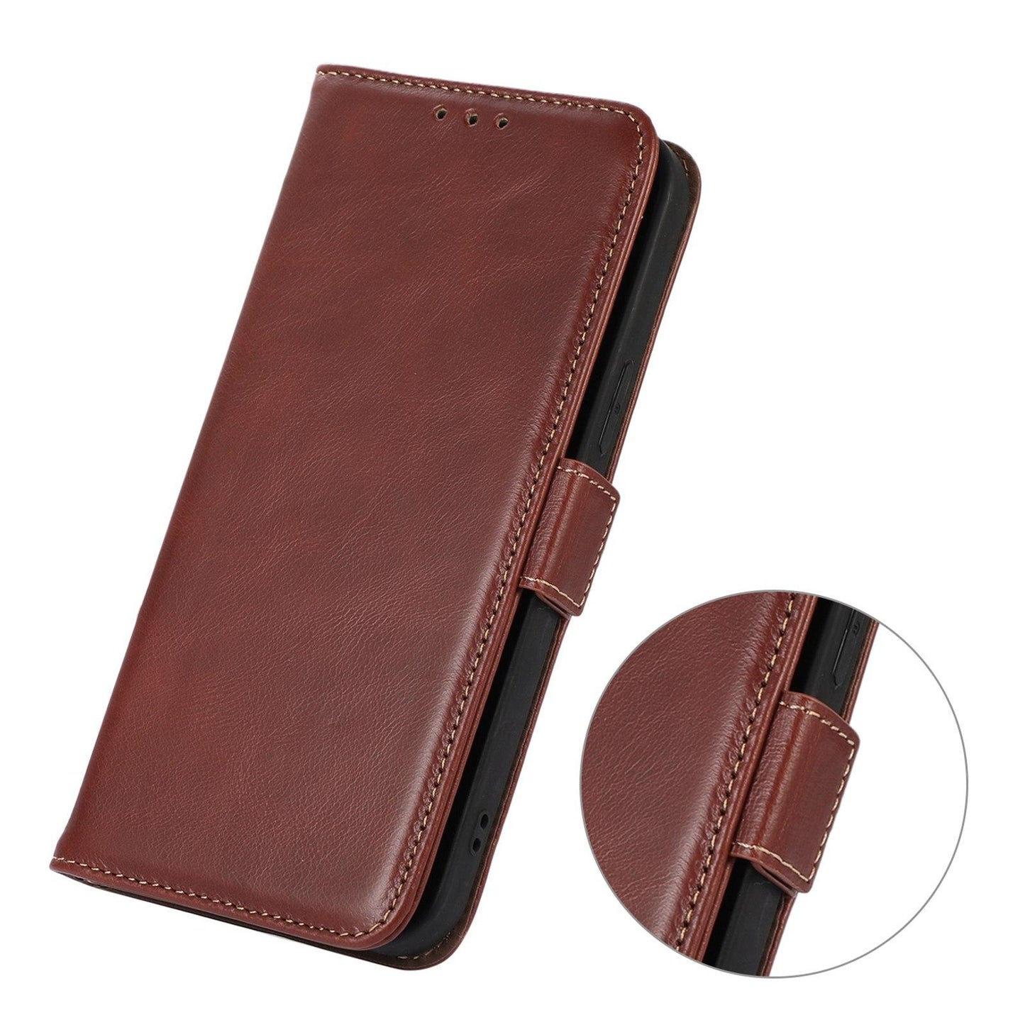 For Motorola Edge 70 Max 5G Magnetic Crazy Horse Texture Genuine Leather RFID Phone Case(Brown)