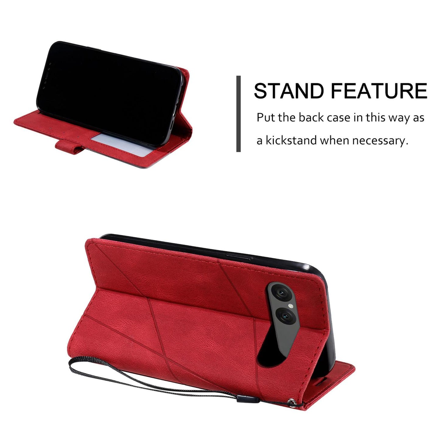 For Sony Xperia 10 VII Skin Feel Splicing Leather Phone Case(Red)