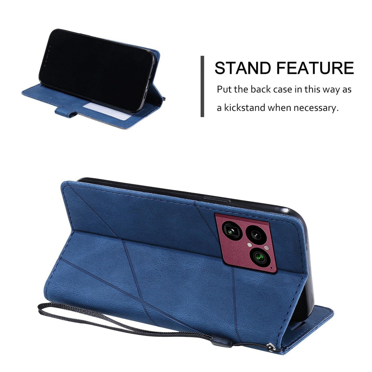 For Sony Xperia 1 VIII Skin Feel Splicing Leather Phone Case(Blue)
