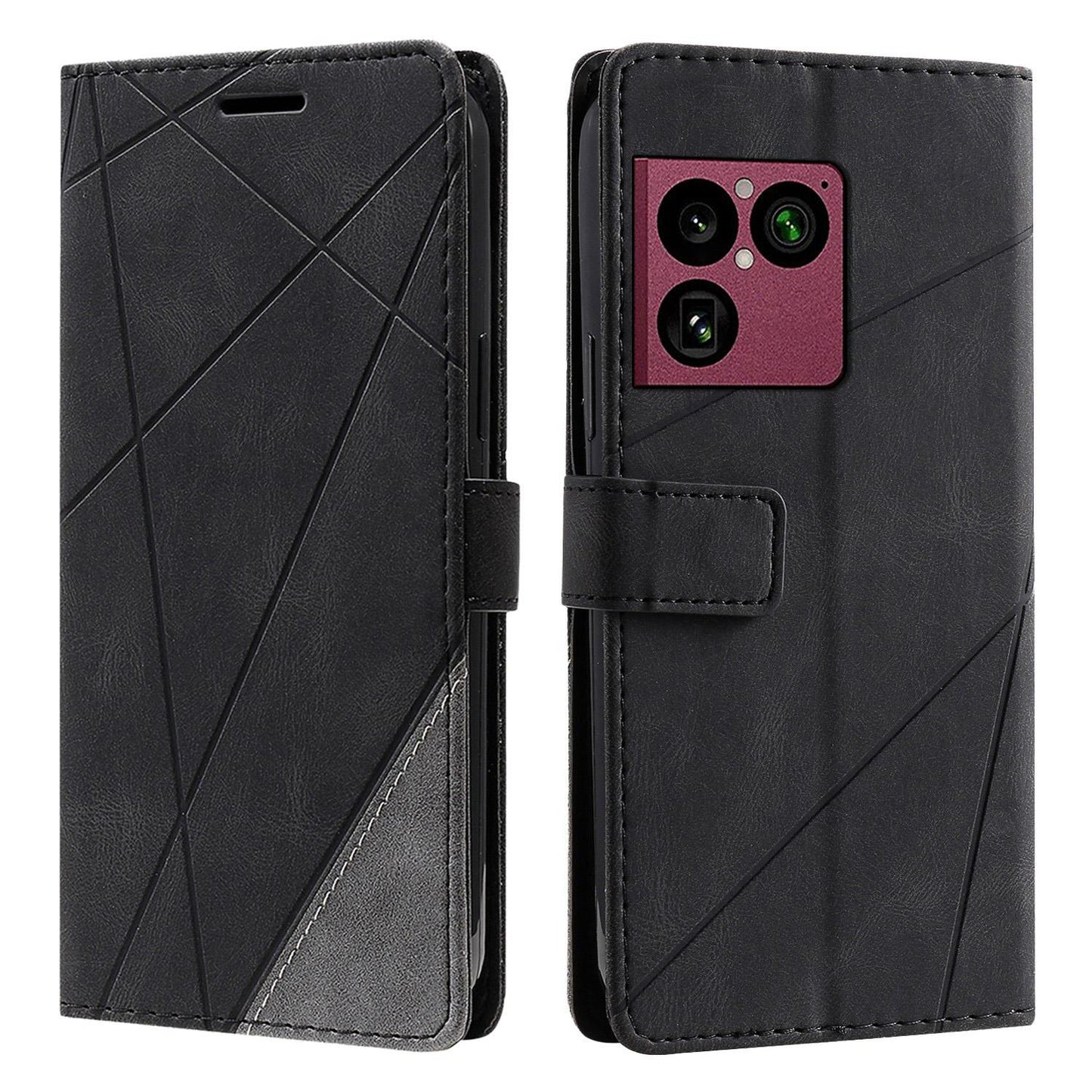 For Sony Xperia 1 VIII Skin Feel Splicing Leather Phone Case(Black)