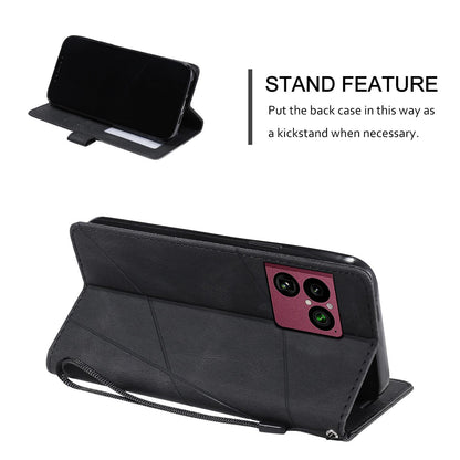 For Sony Xperia 1 VIII Skin Feel Splicing Leather Phone Case(Black)