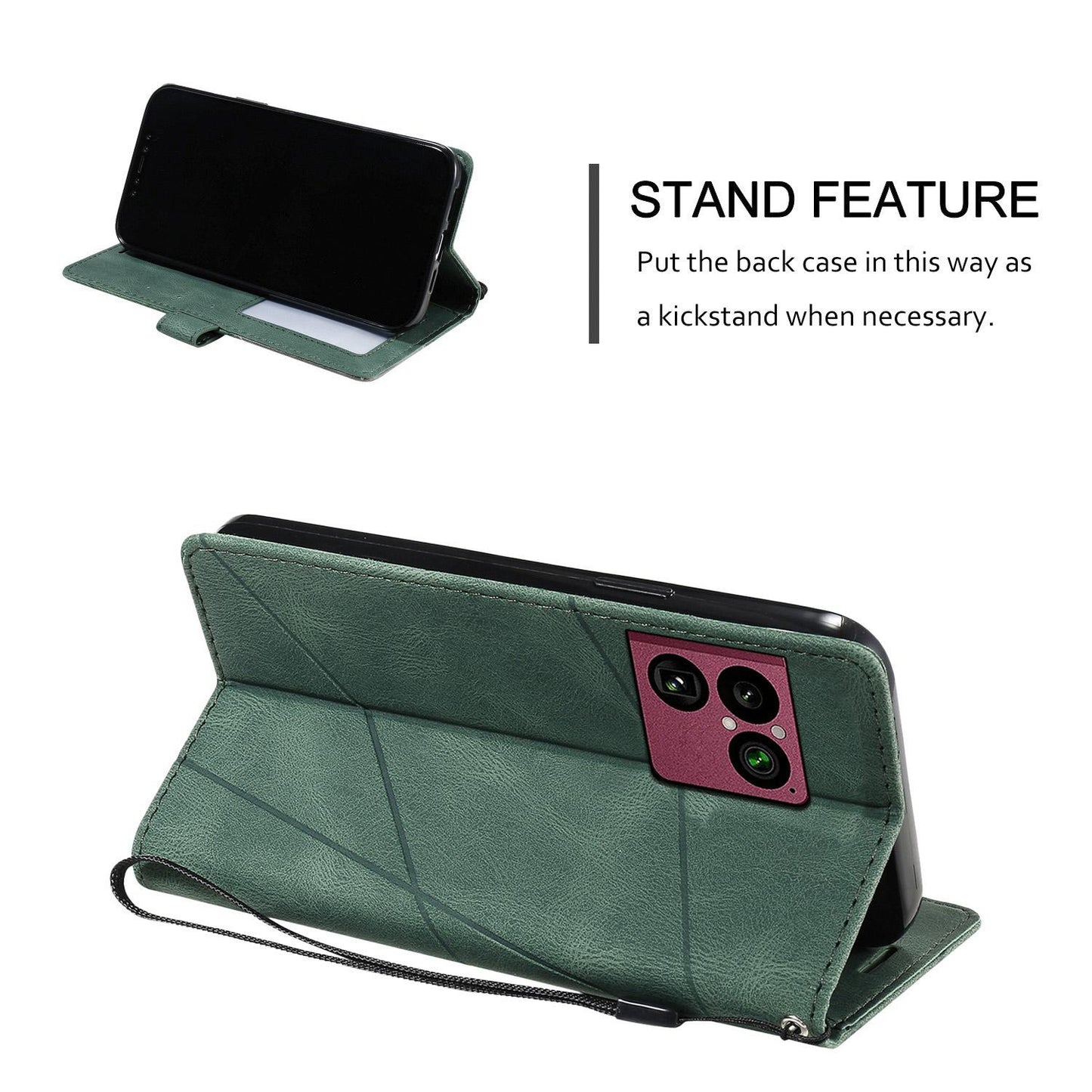 For Sony Xperia 1 VIII Skin Feel Splicing Leather Phone Case(Green)