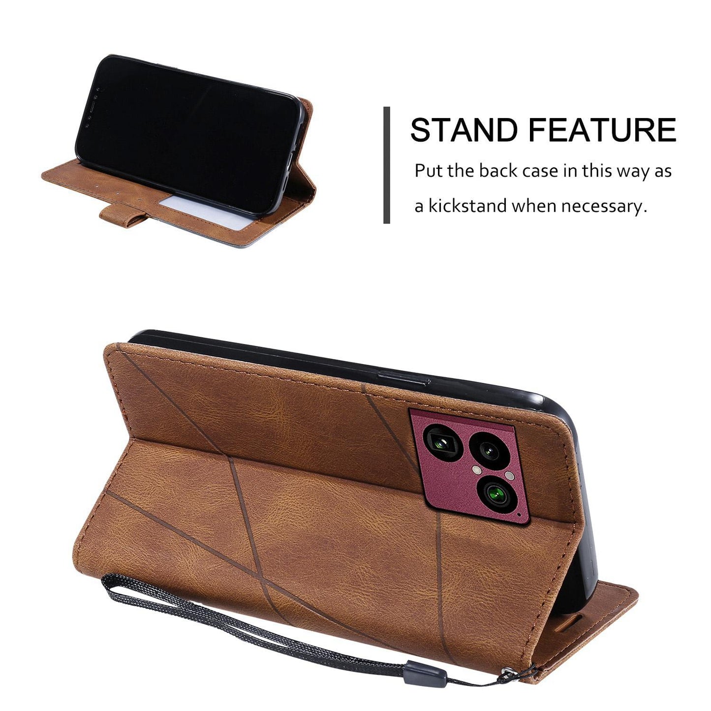 For Sony Xperia 1 VIII Skin Feel Splicing Leather Phone Case(Brown)