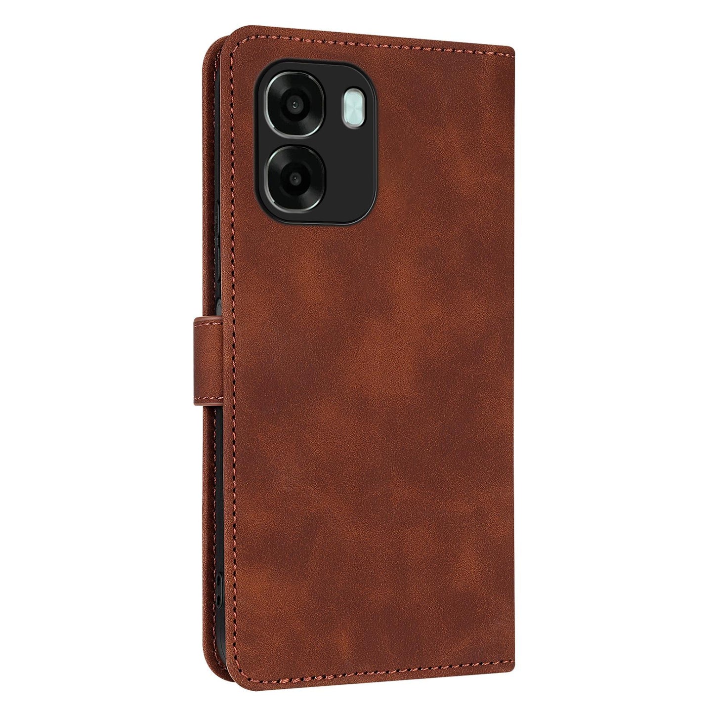 For OPPO A6x 5G / A6 5G Global AZNS Skin Feel Calf Texture Flip Leather Phone Case(Brown)