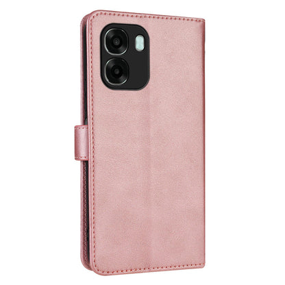 For OPPO A6x 5G / A6 5G Global AZNS Skin Feel Calf Texture Flip Leather Phone Case(Rose Gold)