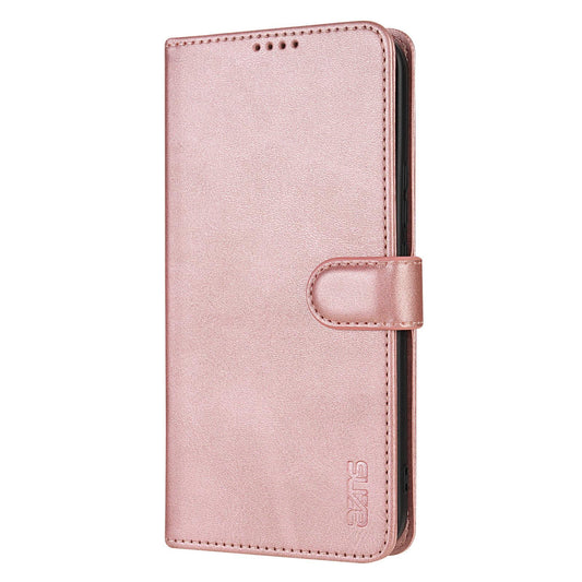 For OPPO Reno16 Pro 5G Global AZNS Skin Feel Calf Texture Flip Leather Phone Case(Rose Gold)