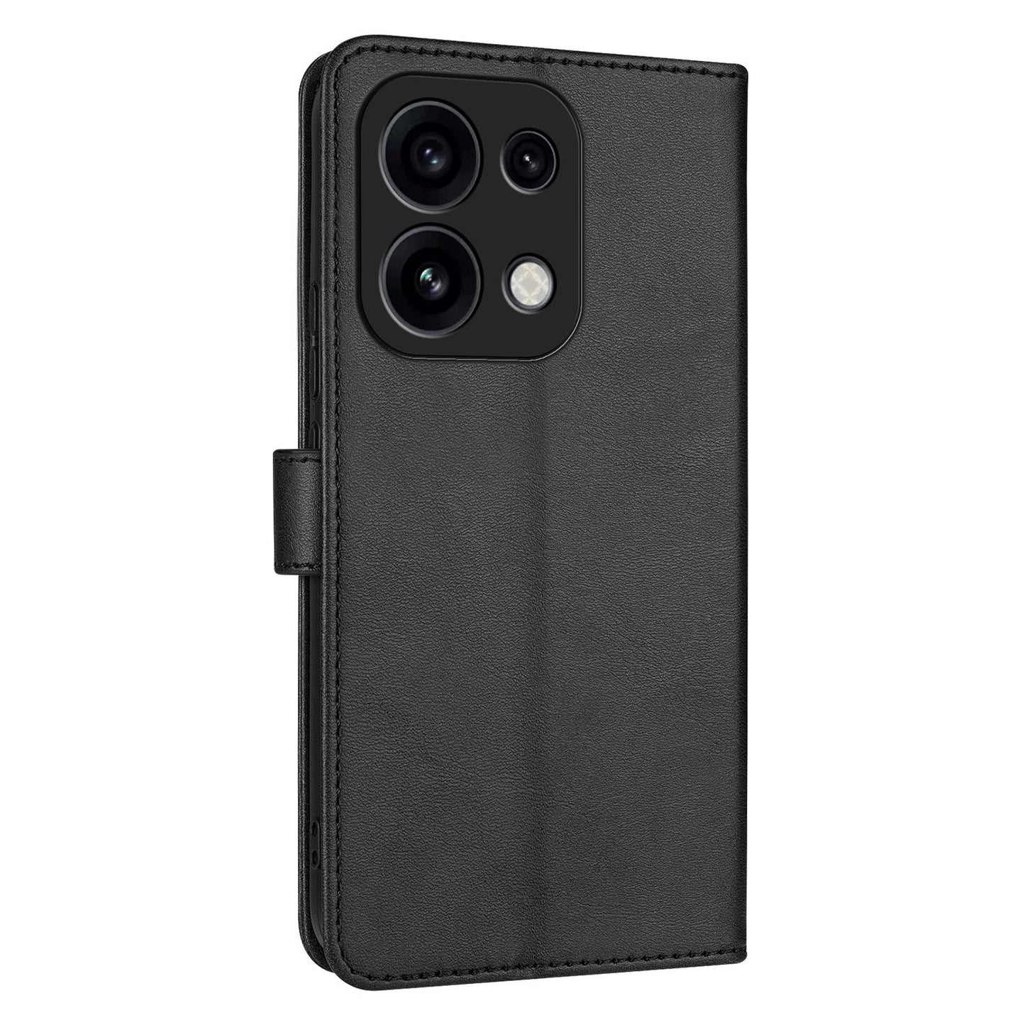 For OPPO Reno16 Pro 5G Global AZNS Skin Feel Calf Texture Flip Leather Phone Case(Black)