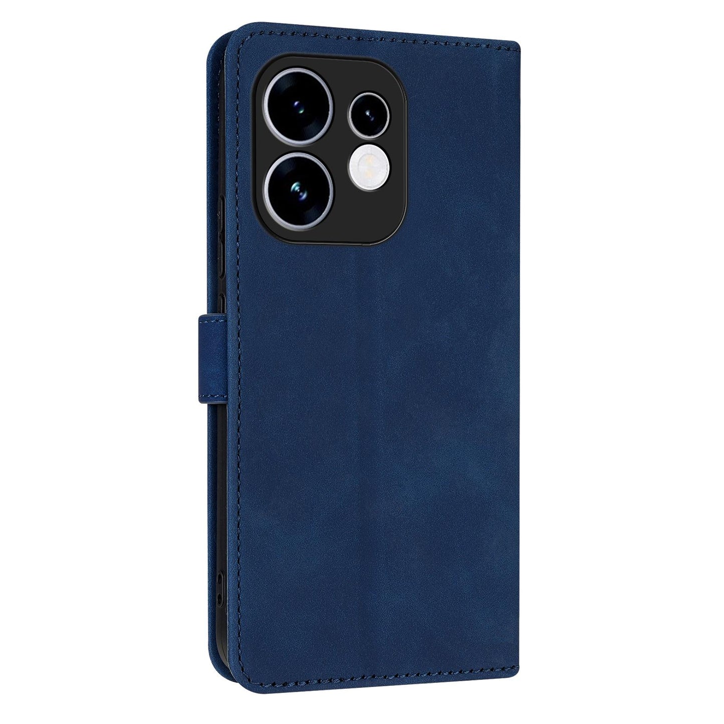 For OPPO Reno16 5G Global AZNS Skin Feel Calf Texture Flip Leather Phone Case(Blue)