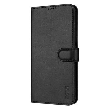 For OPPO Reno16 5G Global AZNS Skin Feel Calf Texture Flip Leather Phone Case(Black)