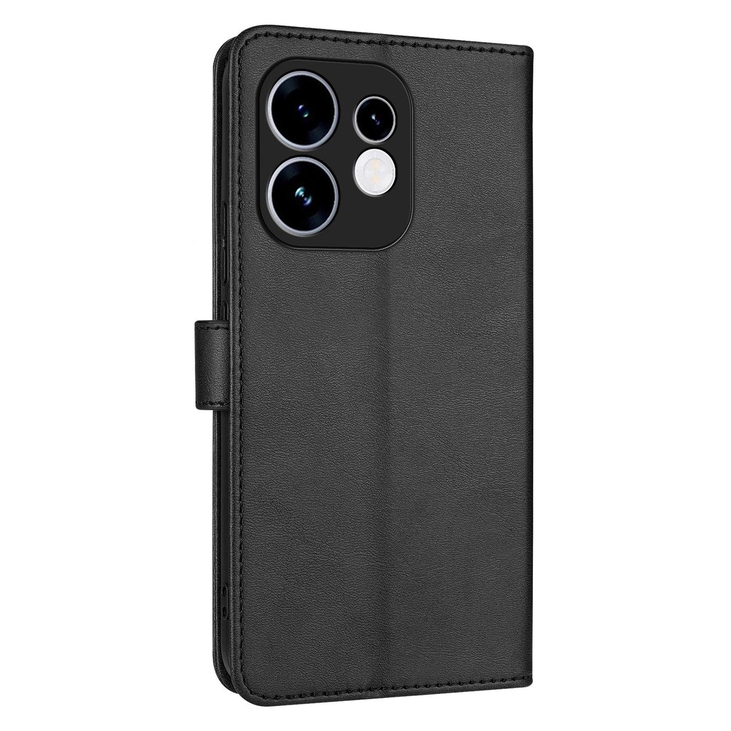 For OPPO Reno16 5G Global AZNS Skin Feel Calf Texture Flip Leather Phone Case(Black)