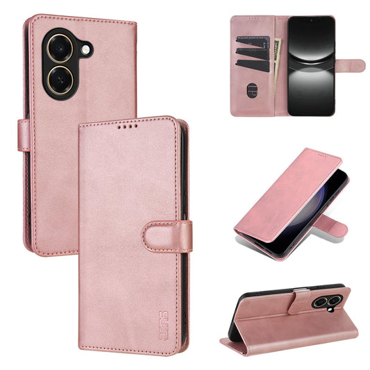 For Honor Play 80 Plus 5G AZNS Skin Feel Calf Texture Flip Leather Phone Case(Rose Gold)