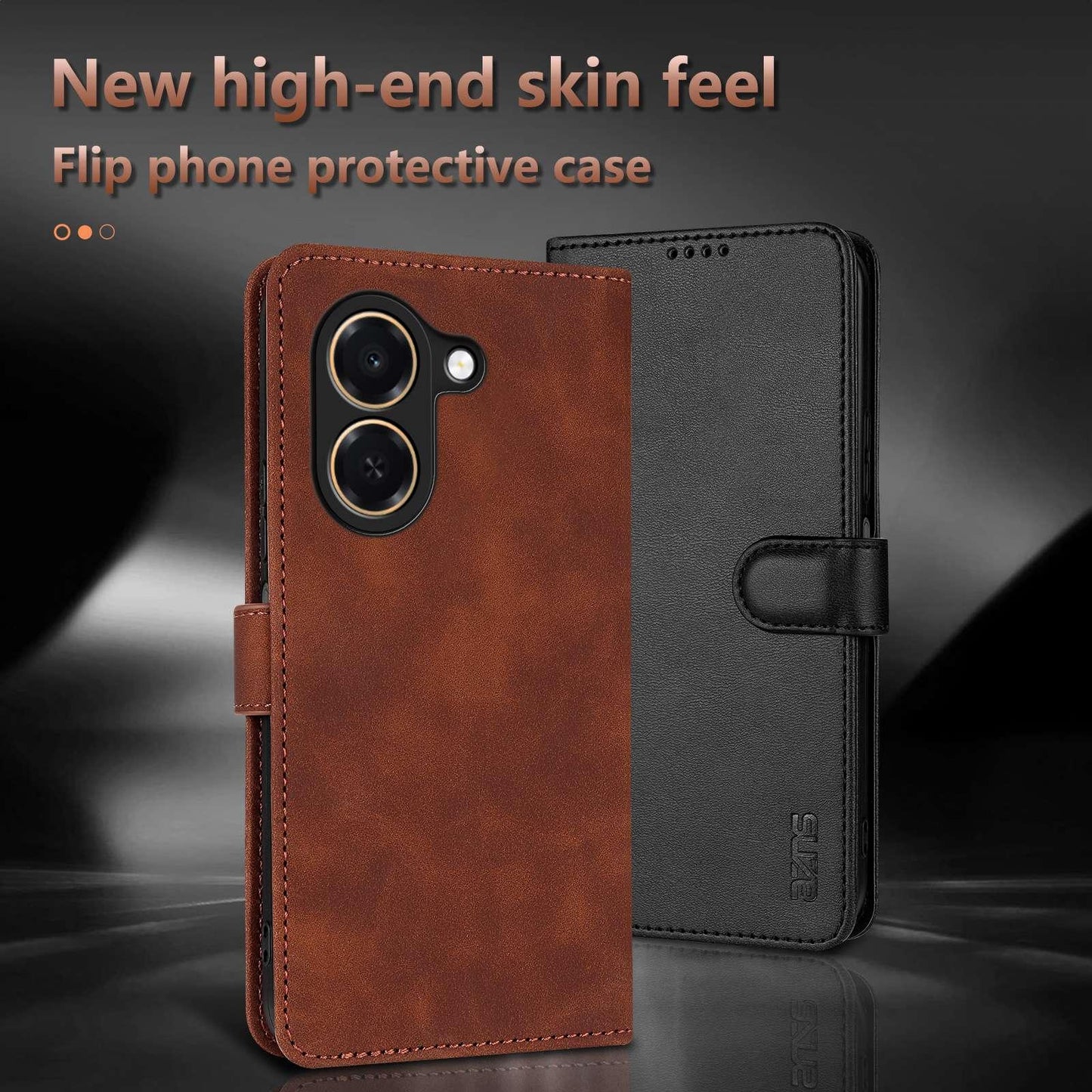 For Honor Play 80 Plus 5G AZNS Skin Feel Calf Texture Flip Leather Phone Case(Rose Gold)