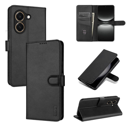 For Honor Play 80 Plus 5G AZNS Skin Feel Calf Texture Flip Leather Phone Case(Black)