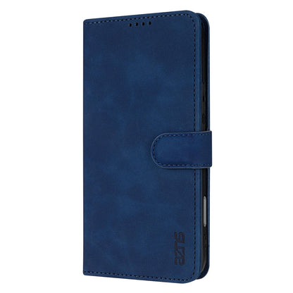 For Honor 600 Global AZNS Skin Feel Calf Texture Flip Leather Phone Case(Blue)