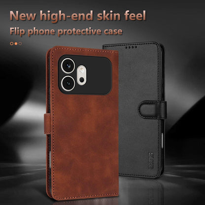 For Honor 600 Global AZNS Skin Feel Calf Texture Flip Leather Phone Case(Rose Gold)