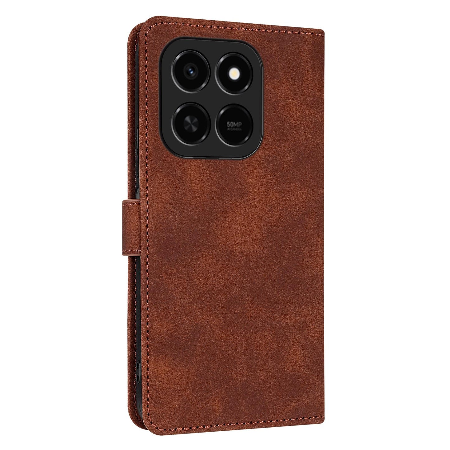 For Honor Play 10T 5G/400 Smart 5G AZNS Skin Feel Calf Texture Flip Leather Phone Case(Brown)