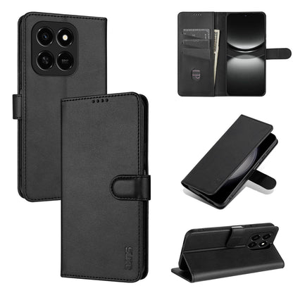 For Honor Play 10T 5G/400 Smart 5G AZNS Skin Feel Calf Texture Flip Leather Phone Case(Black)
