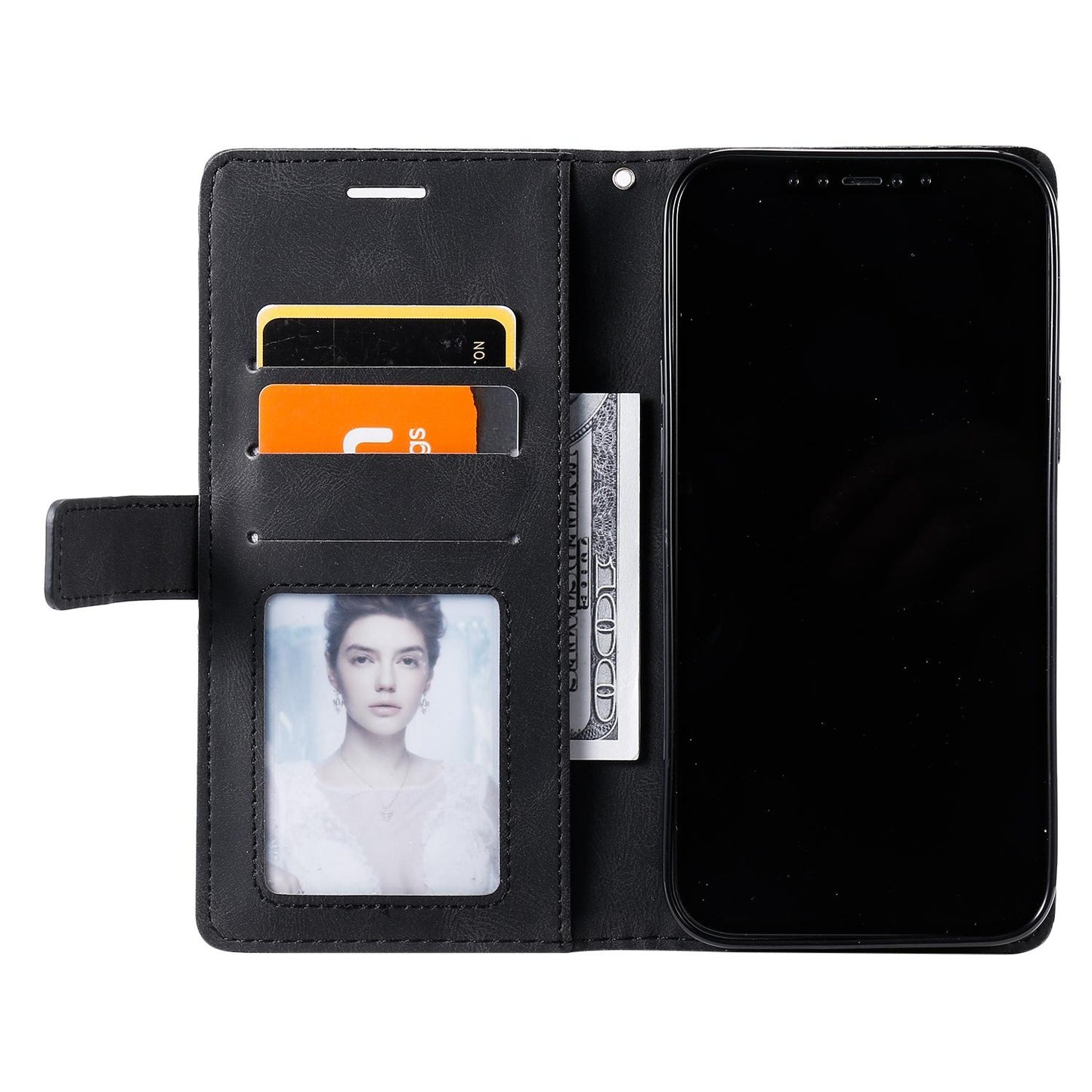 For Honor X6c / X5b / X5b Plus 4G Skin Feel Splicing Leather Phone Case(Black)