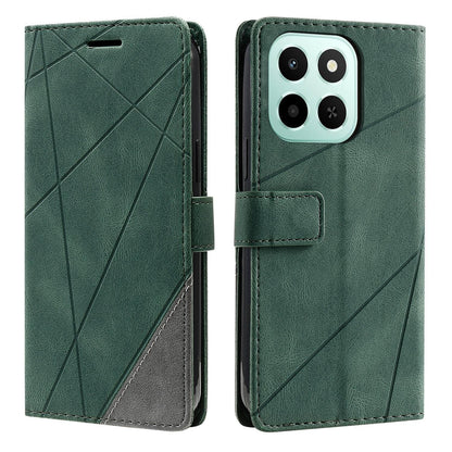 For Honor X6c / X5b / X5b Plus 4G Skin Feel Splicing Leather Phone Case(Green)