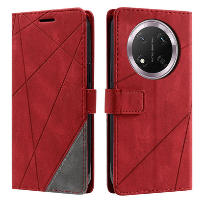 For Honor X9c / Magic7 Lite Skin Feel Splicing Leather Phone Case(Red)