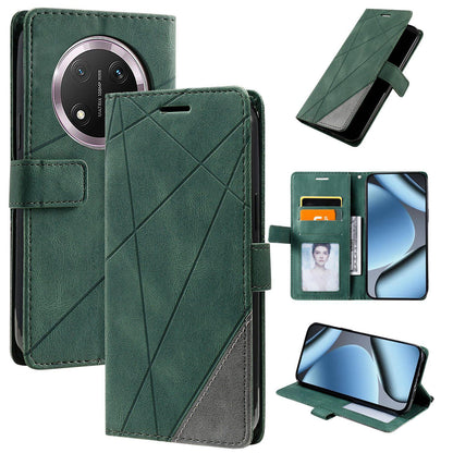 For Honor X9c / Magic7 Lite Skin Feel Splicing Leather Phone Case(Green)