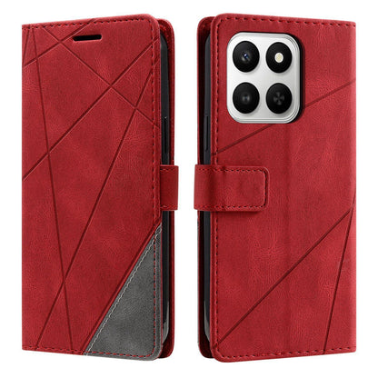 For Honor 400 Smart / X7d 5G Skin Feel Splicing Leather Phone Case(Red)