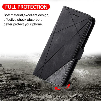For Honor 400 Smart / X7d 5G Skin Feel Splicing Leather Phone Case(Black)