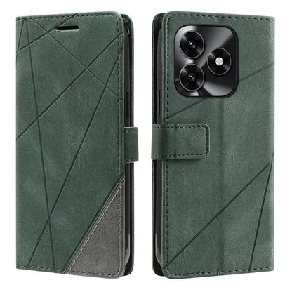 For Honor X5c / X5c Plus 4G / Play 10A 4G Skin Feel Splicing Leather Phone Case(Green)