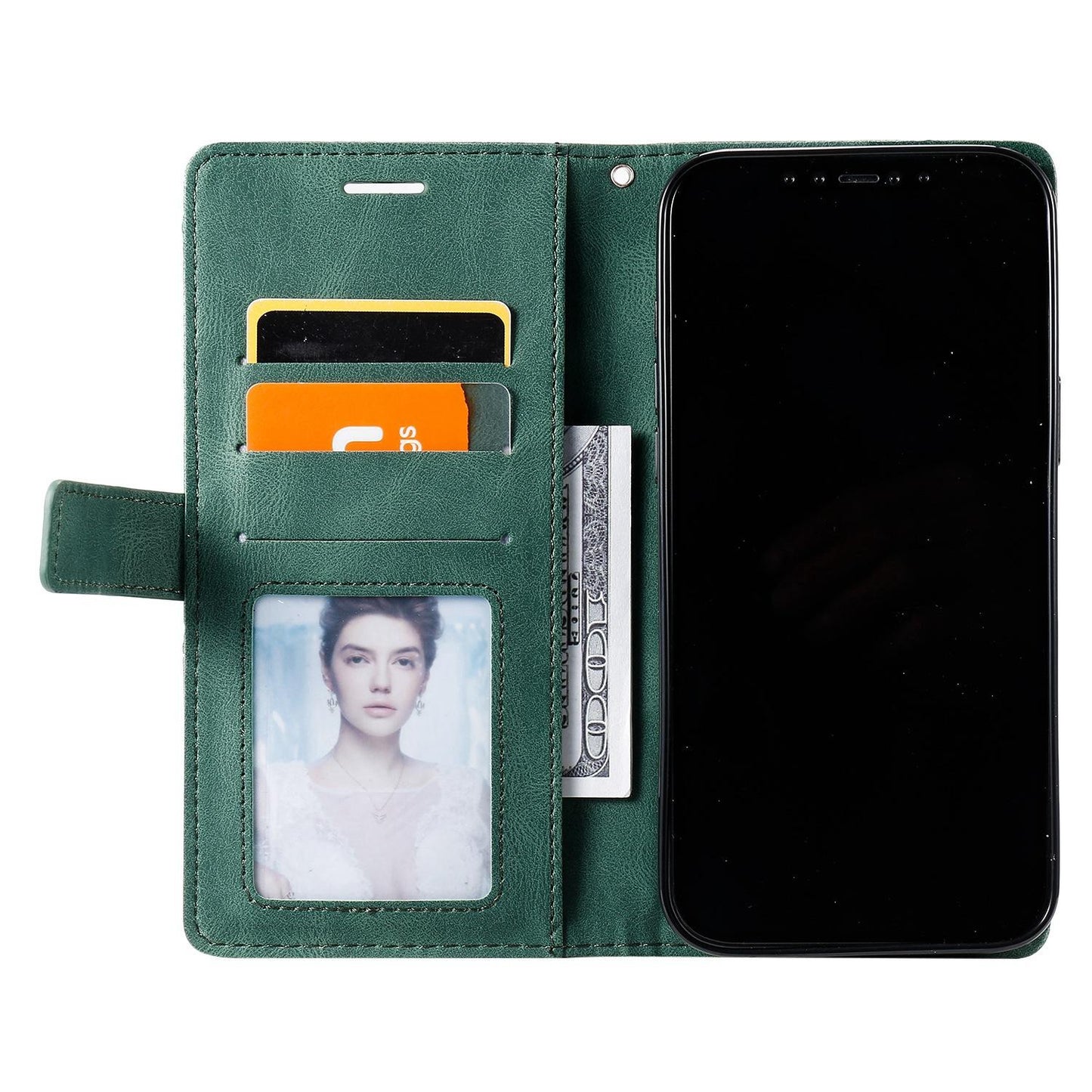 For Honor X5c / X5c Plus 4G / Play 10A 4G Skin Feel Splicing Leather Phone Case(Green)