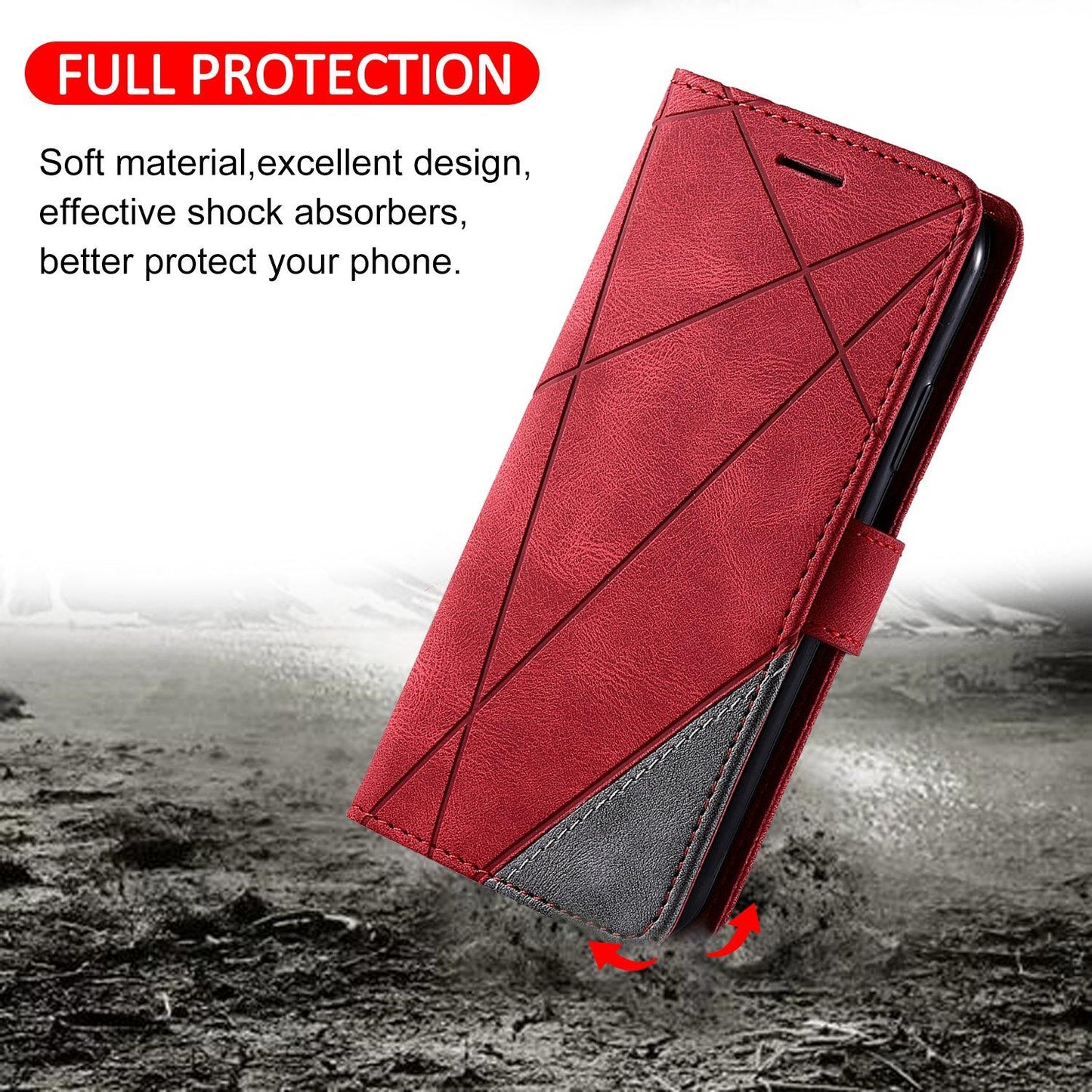 For Honor X9d / Magic8 Lite Skin Feel Splicing Leather Phone Case(Red)