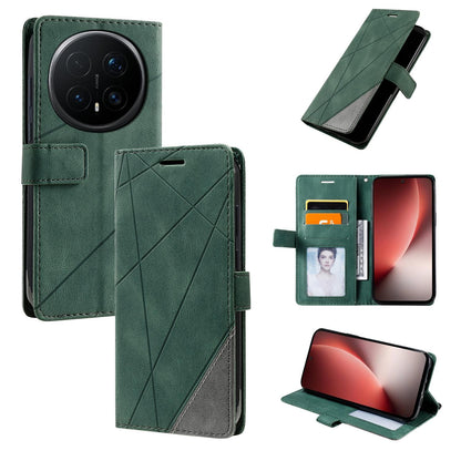 For Honor Magic8 Pro Skin Feel Splicing Leather Phone Case(Green)