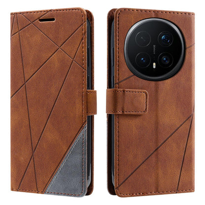 For Honor Magic8 Pro Skin Feel Splicing Leather Phone Case(Brown)