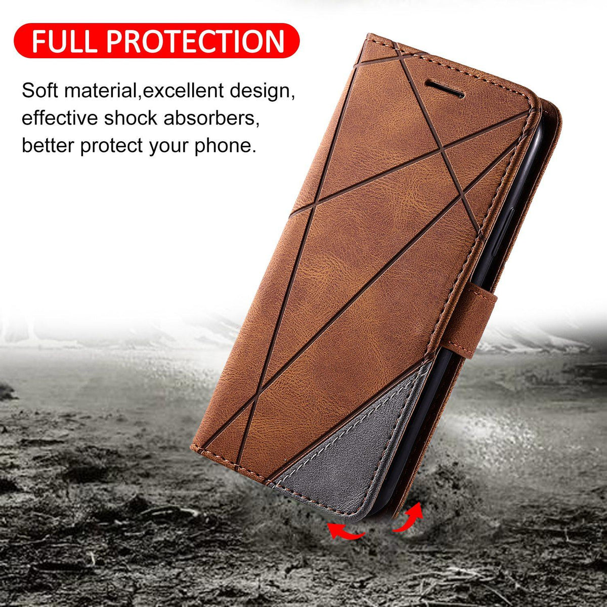 For Honor Magic8 Pro Skin Feel Splicing Leather Phone Case - Brown - EDA005663216E