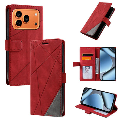 For Honor 600 / 600 Pro Global Skin Feel Splicing Leather Phone Case(Red)