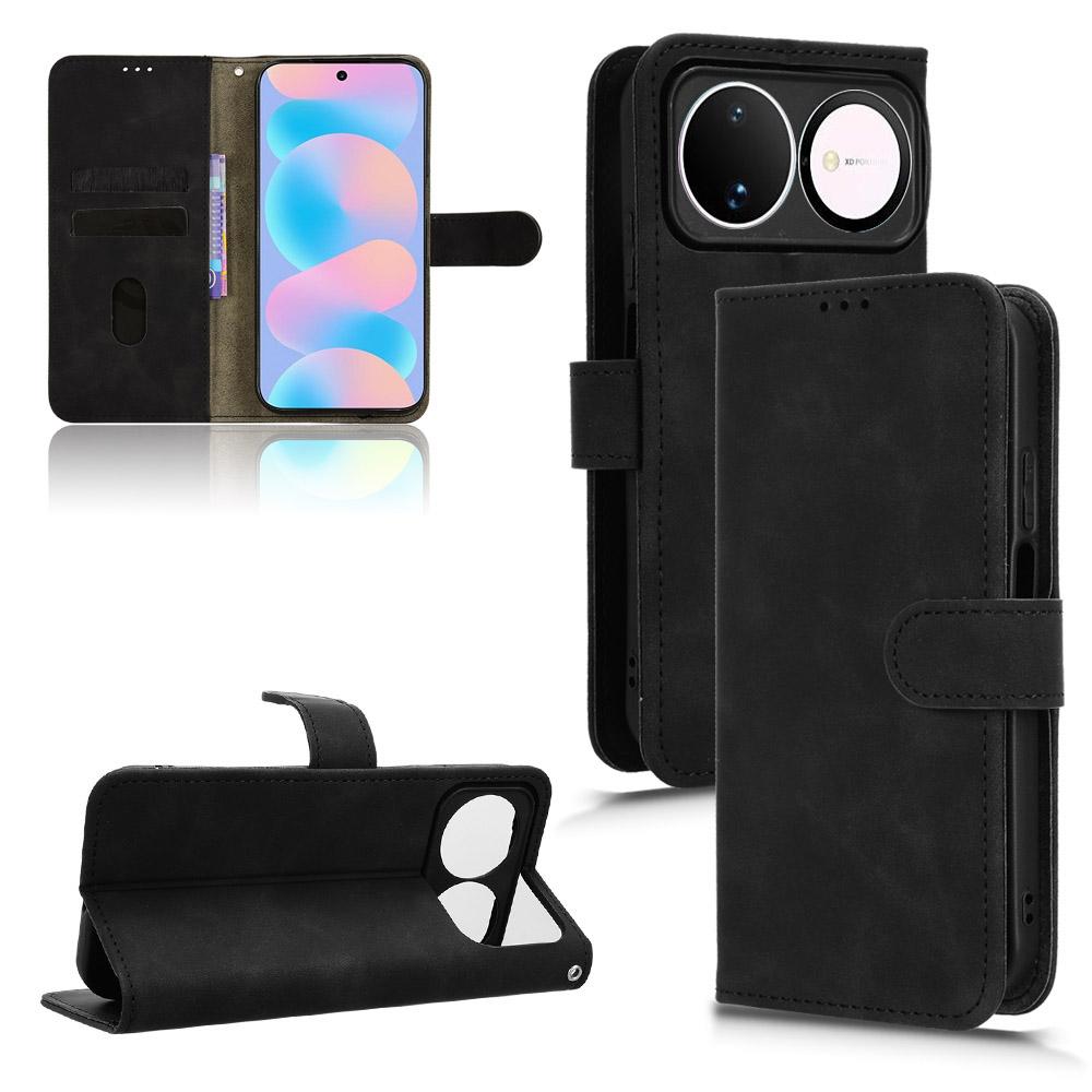 For Huawei nova 16 Skin Feel Magnetic Flip Leather Phone Case - Black - EDA005667724A