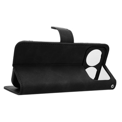 For Huawei nova 16 Skin Feel Magnetic Flip Leather Phone Case - Black - EDA005667724A