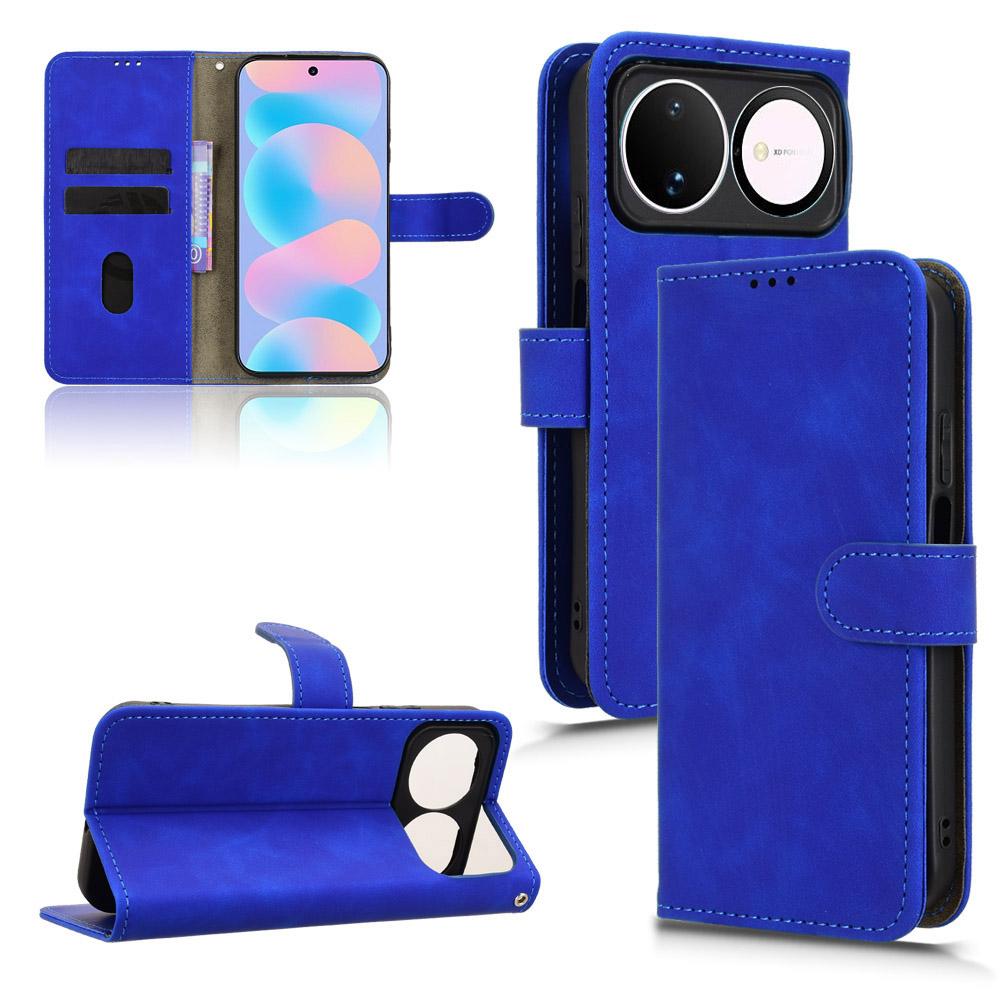 For Huawei nova 16 Skin Feel Magnetic Flip Leather Phone Case - Blue - EDA005667724B