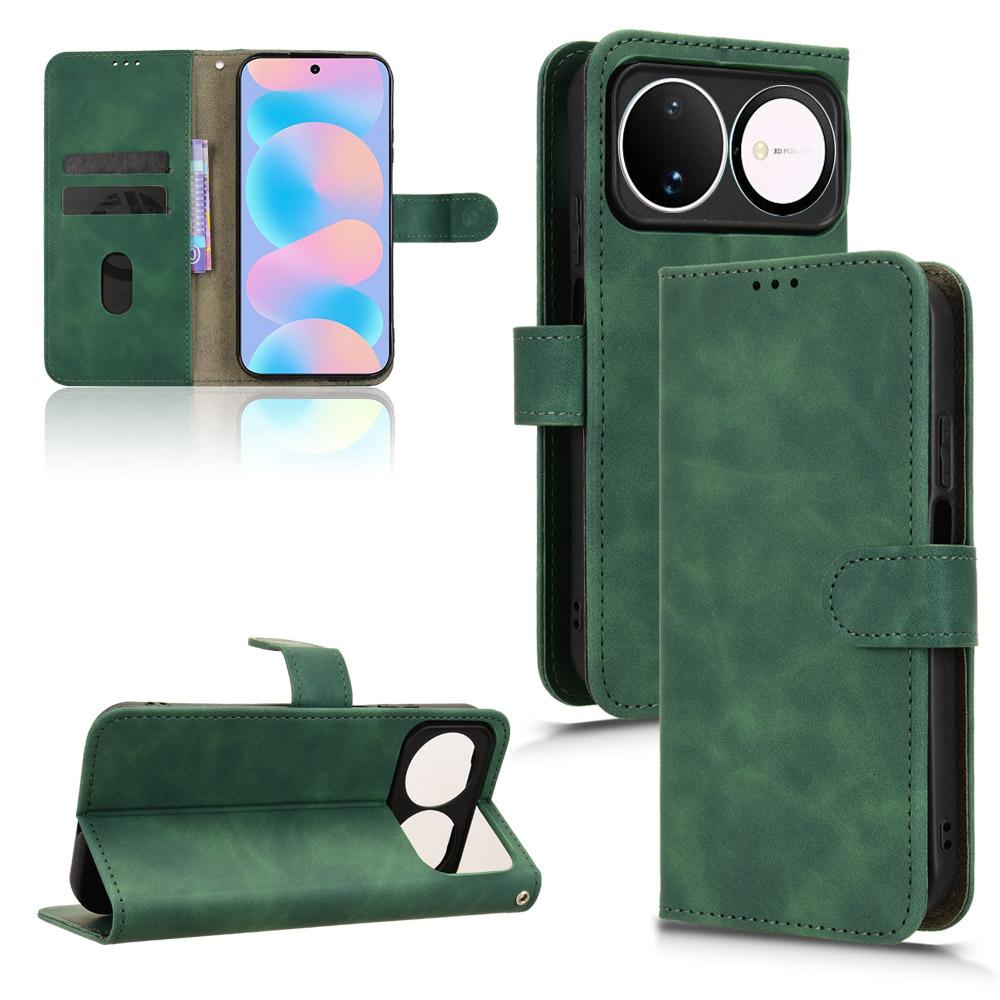 For Huawei nova 16 Skin Feel Magnetic Flip Leather Phone Case - Green - EDA005667724C