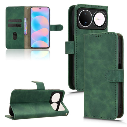 For Huawei nova 16 Skin Feel Magnetic Flip Leather Phone Case - Green - EDA005667724C